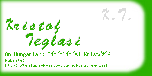 kristof teglasi business card